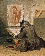 Jean Simeon Chardin Young Student Drawing Germany oil painting artist